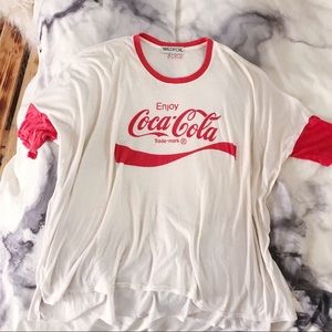 Wildfox X Coca-Cola red and white oversized tee S